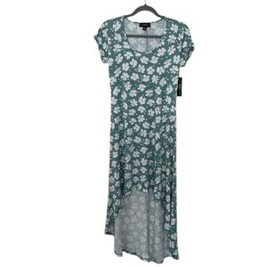 Green and White International INC Company Women's Floral High Low Maxi Dress